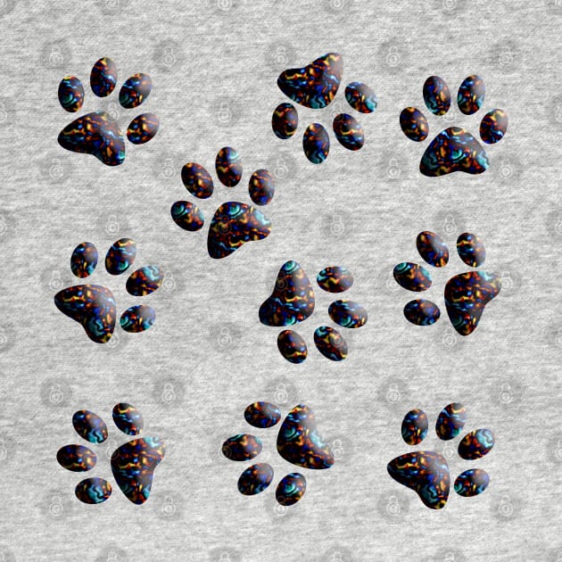 Cute Little Paws 3D - Pattern Design 2 by art-by-shadab